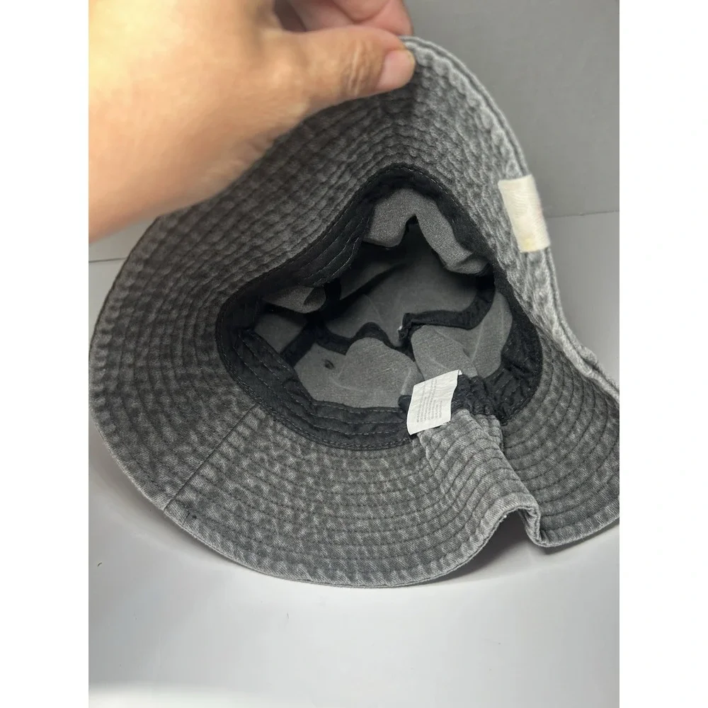 Kids Denim Black Bucket Hat Summer Sun Pool Beach Lake Casual Retro
